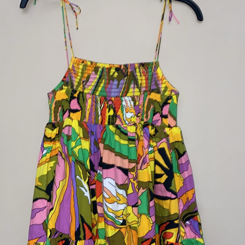 SWF Birds of Paradise Smocked Tie Strap Dress - Picture 11 of 12